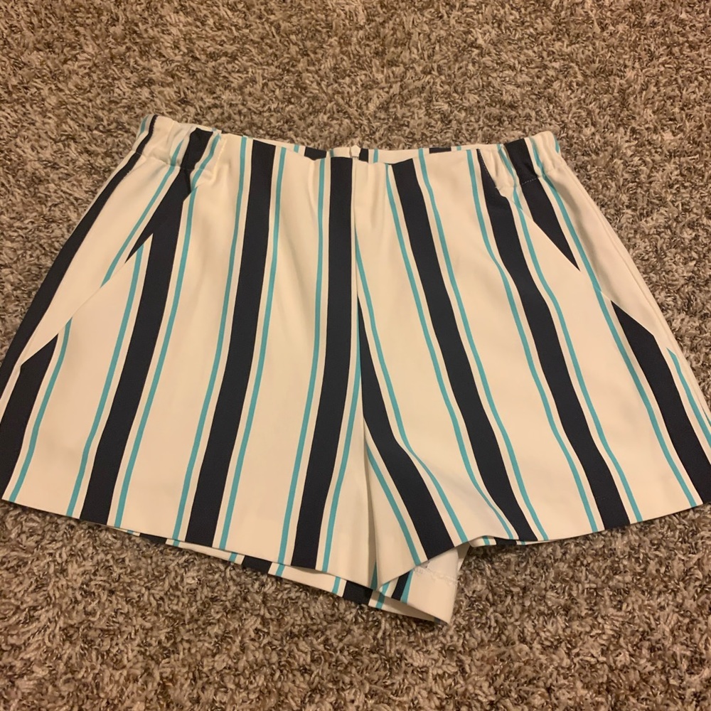 Women’s ZARA shorts blue striped size large